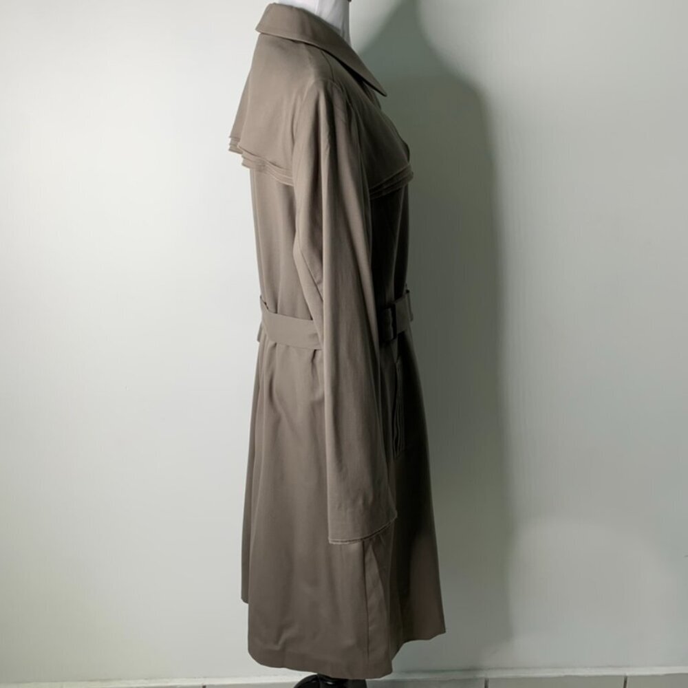 Lavia Piazza Sempione Women's Brown Virgin Wool Trench Coat Size 48 IT/ 12 US - Picture 8 of 14